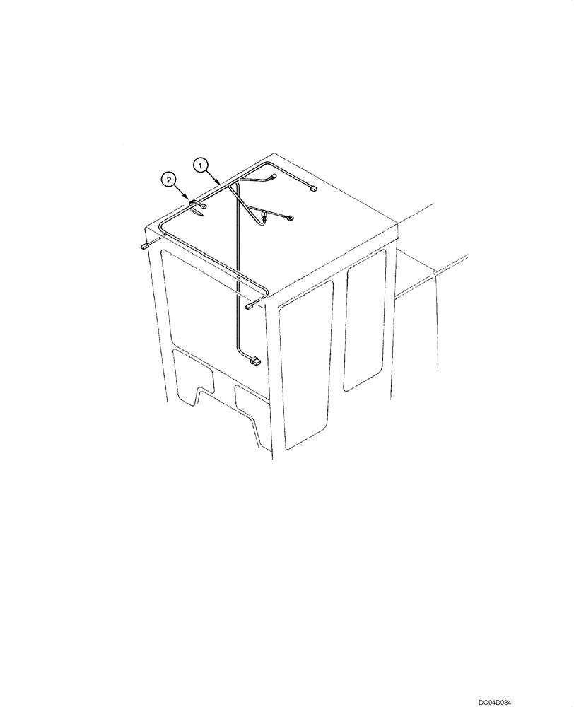 Схема запчастей Case 885 - (04.20[00]) - ELECTRIC SYSTEM - OPEN CAB (04) - ELECTRICAL SYSTEMS