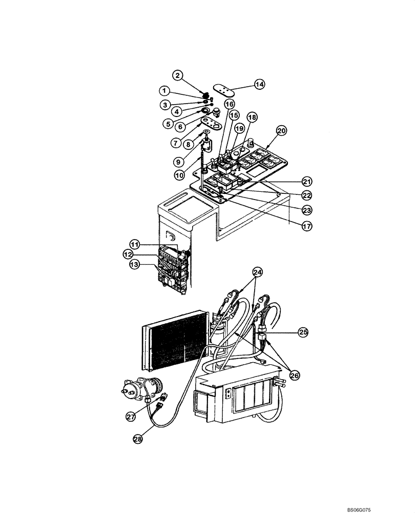 Схема запчастей Case 865 - (04.27[00]) - AIR CONDITIONING SYSTEM (04) - ELECTRICAL SYSTEMS