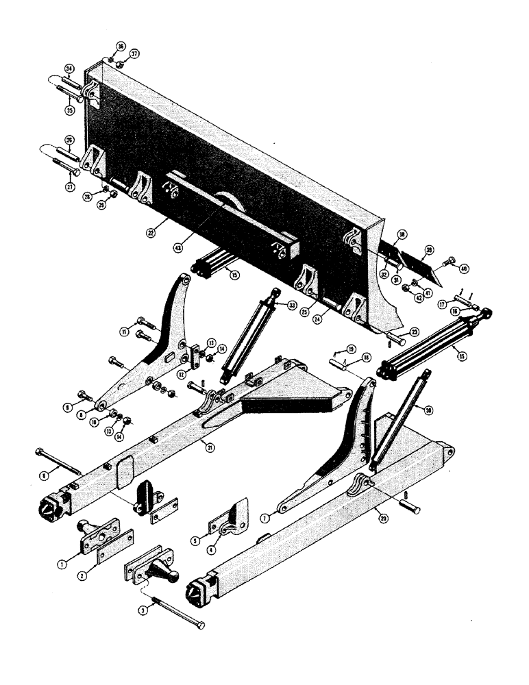 Схема запчастей Case 520 - (140) - HYDRAULIC CROWNING BULLDOZER (07) - HYDRAULIC SYSTEM