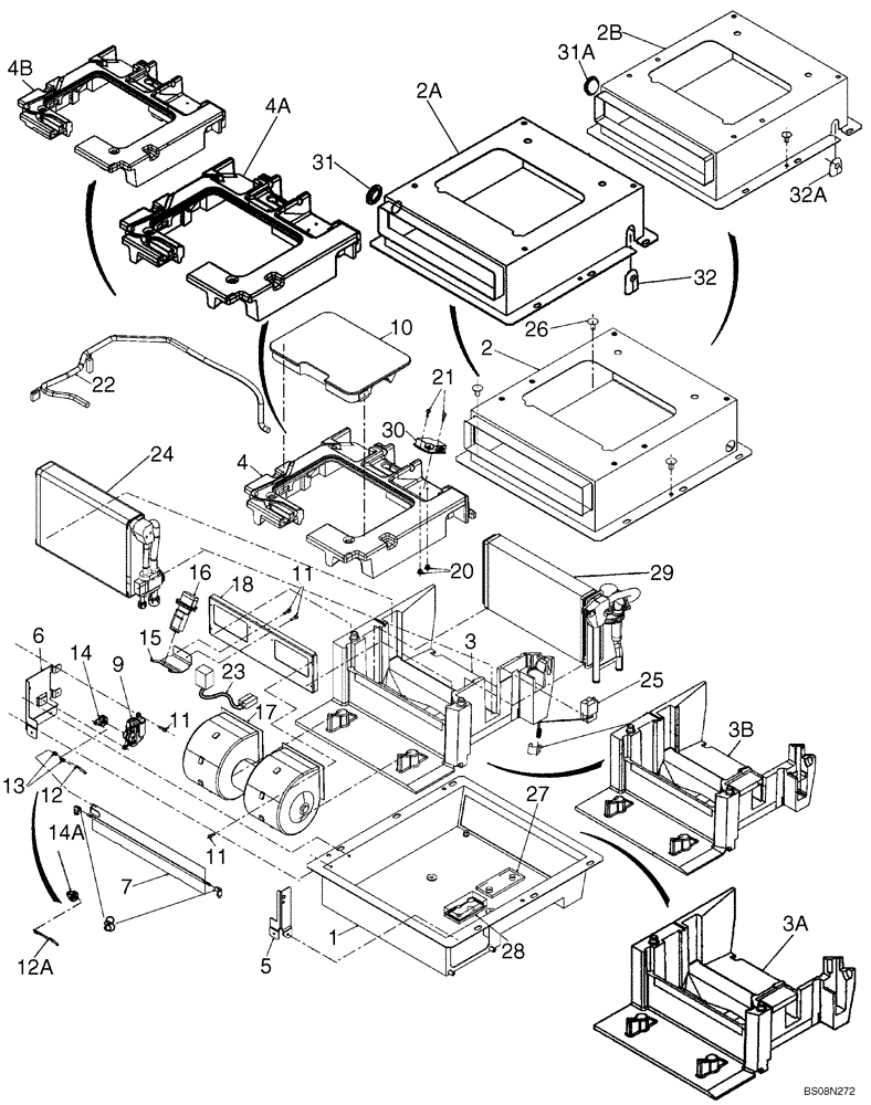 Схема запчастей Case 721E - (09-77) - AIR CONDITIONING (09) - CHASSIS