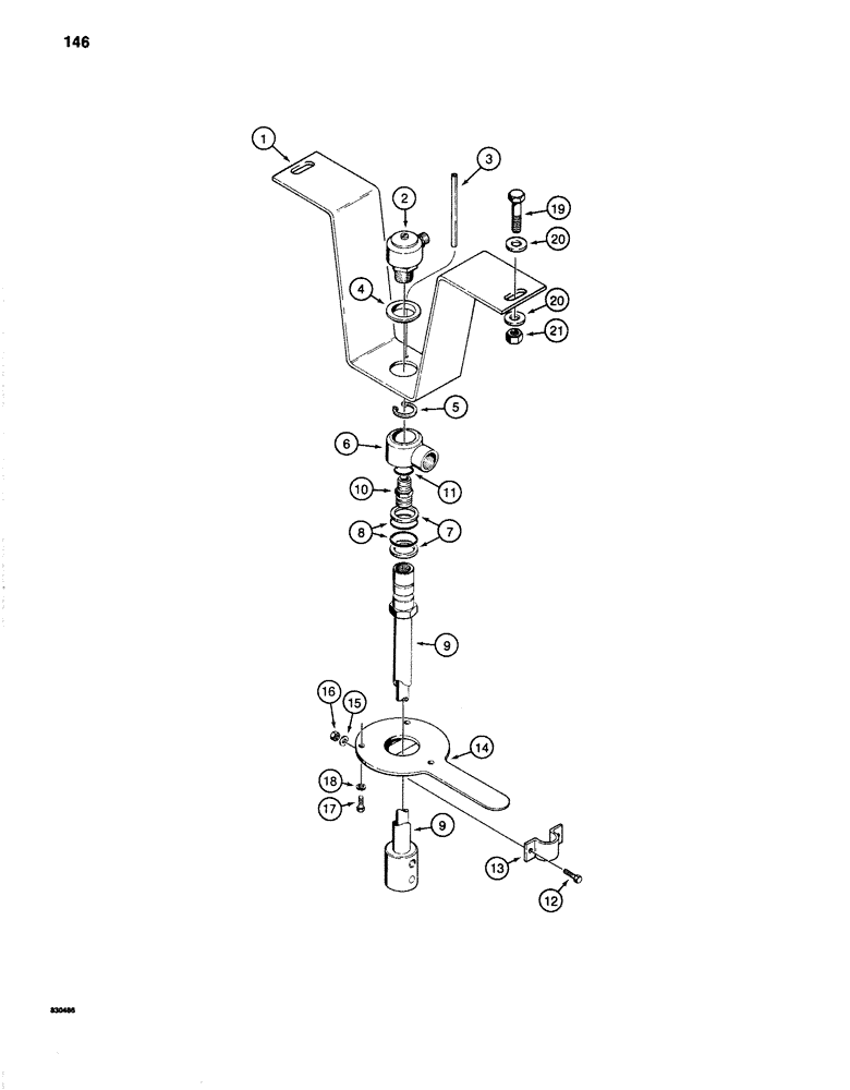 Схема запчастей Case 1280 - (146) - INNER SWIVEL ASSEMBLY (04) - UNDERCARRIAGE