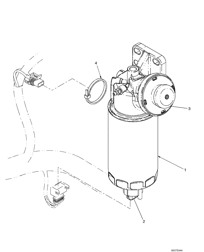 Схема запчастей Case 721E - (03-02) - FILTER, FUEL - WATER SEPARATOR (03) - FUEL SYSTEM