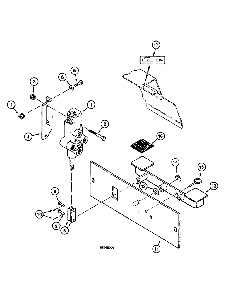 Схема запчастей Case 1825B - (8-24) - CONTROLS, AUXILIARY (08) - HYDRAULICS