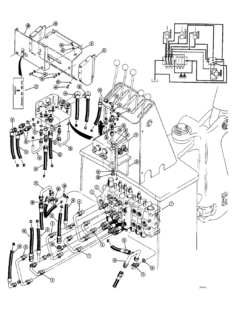 Схема запчастей Case 680CK - (194) - HYDRA-GUIDE CONTROLS, CONTROL TOWER CLOSURE PARTS, (REQUIRED (35) - HYDRAULIC SYSTEMS