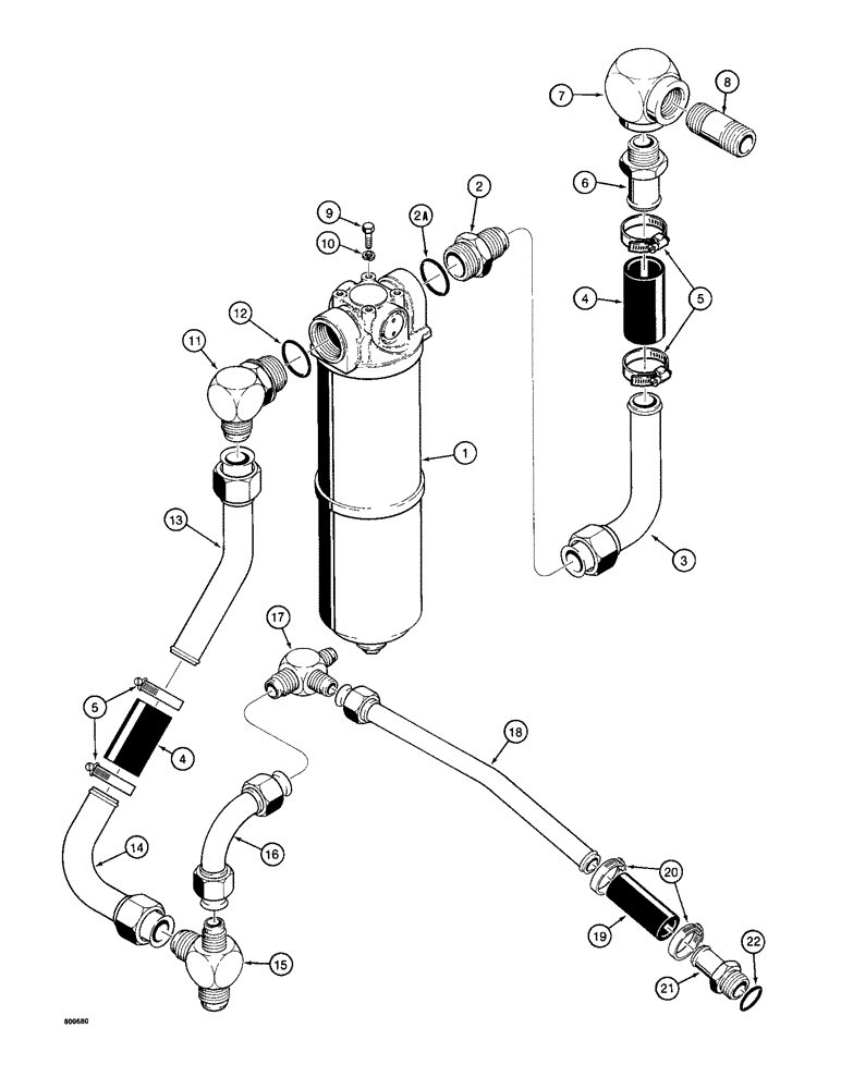 Схема запчастей Case 780 - (282) - EQUIPMENT HYDRAULIC CIRCUIT, SPECIAL PARTS USED WITH EXTERNAL HYD. FILTER (08) - HYDRAULICS