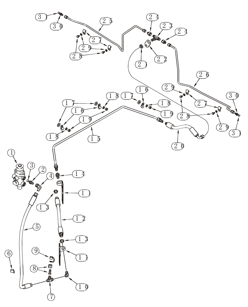 Схема запчастей Case 821C - (07-11) - HYDRAULICS BRAKE, MAIN (07) - BRAKES