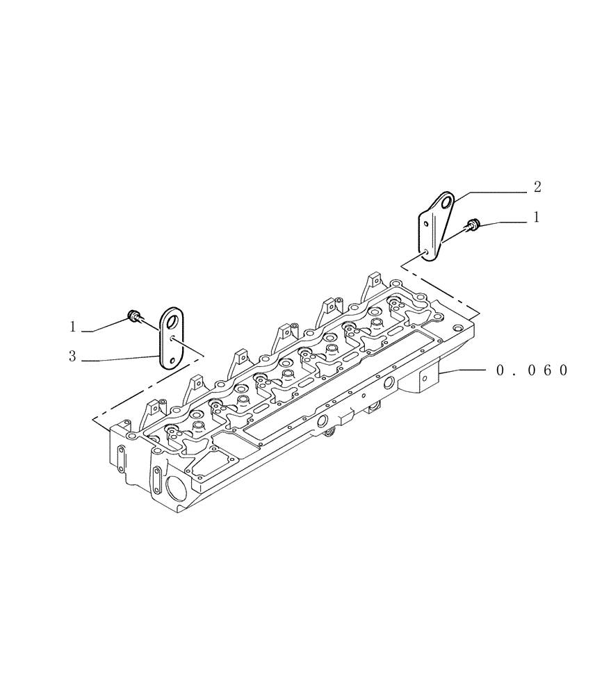 Схема запчастей Case 1850K LT - (0.450[01]) - HOOKS - ENGINE (01) - ENGINE