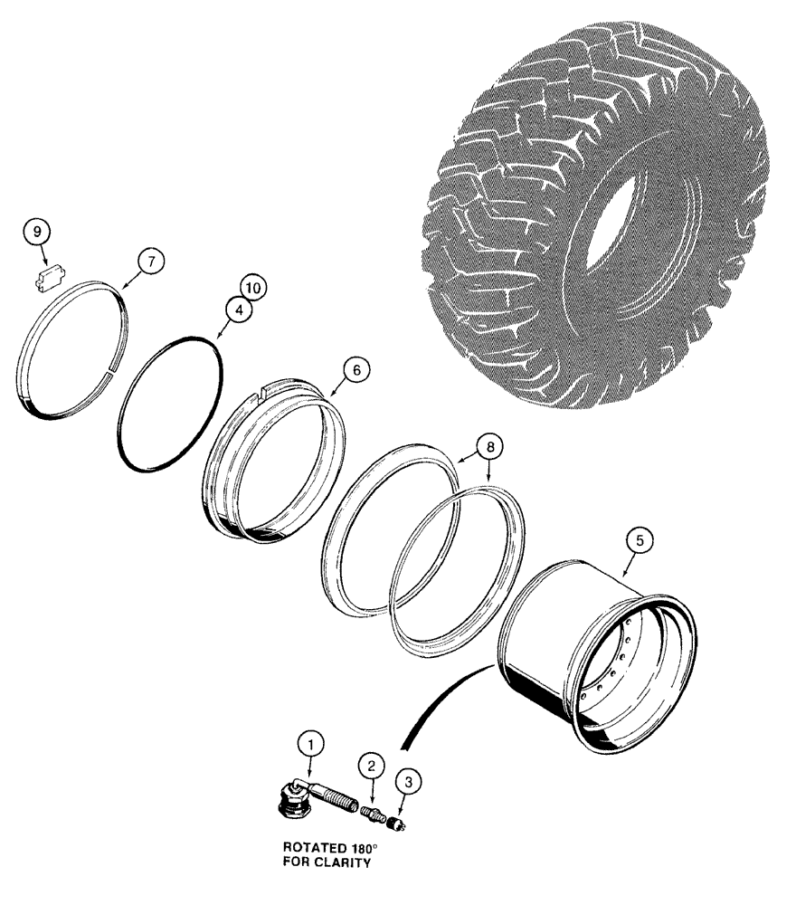 Схема запчастей Case 921B - (6-058) - WHEELS (06) - POWER TRAIN