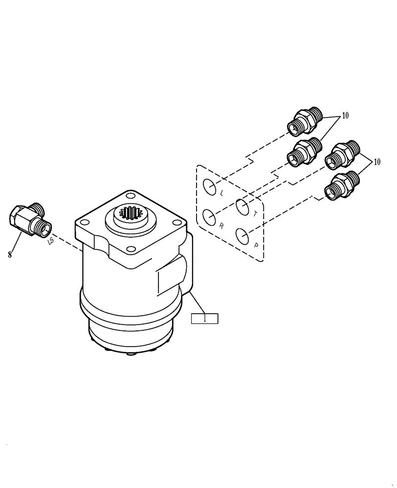 Схема запчастей Case 221D - (23.091[001]) - STEERING VALVE MOUNTING PARTS (OPTION) (S/N 581101-UP) (35) - HYDRAULIC SYSTEMS