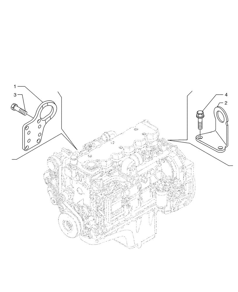 Схема запчастей Case 865 VHP - (02-30[01]) - ENGINE LIFTING BRACKETS (02) - ENGINE