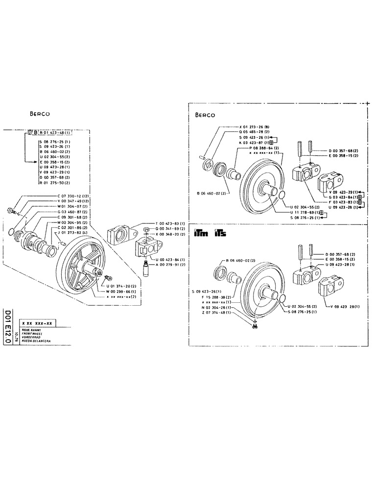 Схема запчастей Case RC200 - (042) - FRONTWHEEL 