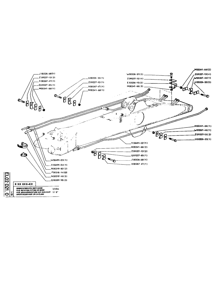 Схема запчастей Case LC80M - (103) - HYD. ROTATION FITTING ON BOOM 