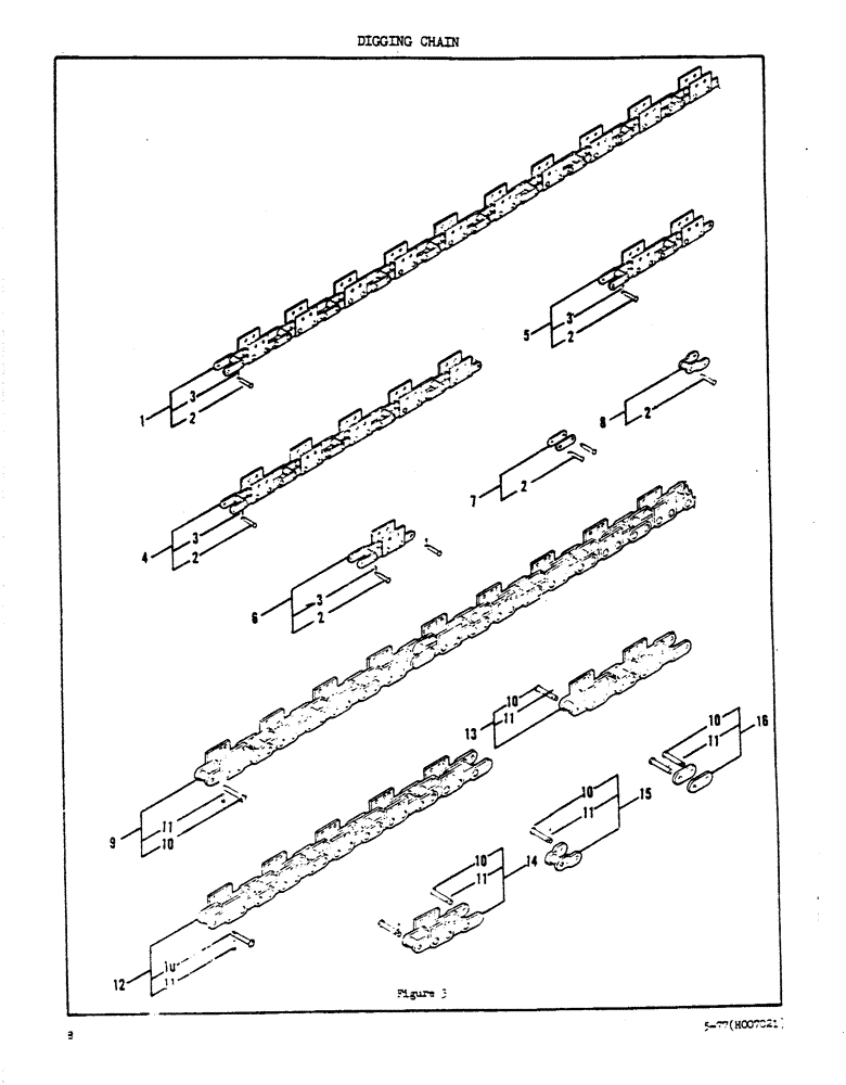 Схема запчастей Case DAVIS - (08) - DIGGING CHAIN 