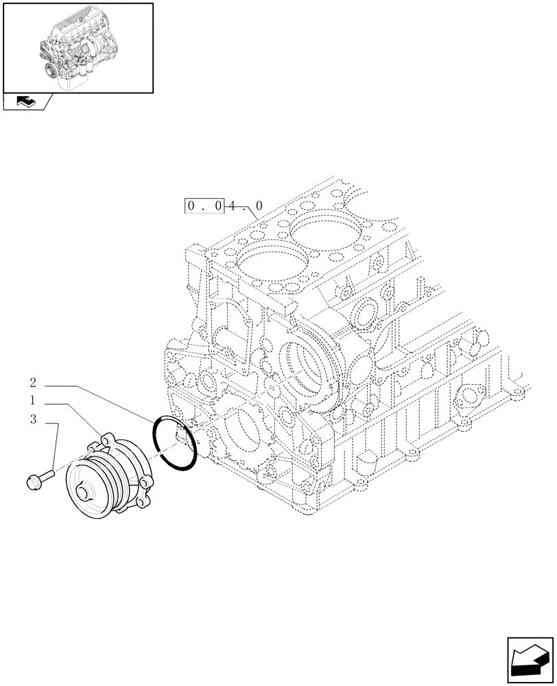 Схема запчастей Case F3AE0684P E909 - (0.32.0) - WATER PUMP & RELATED PARTS (504154377) 