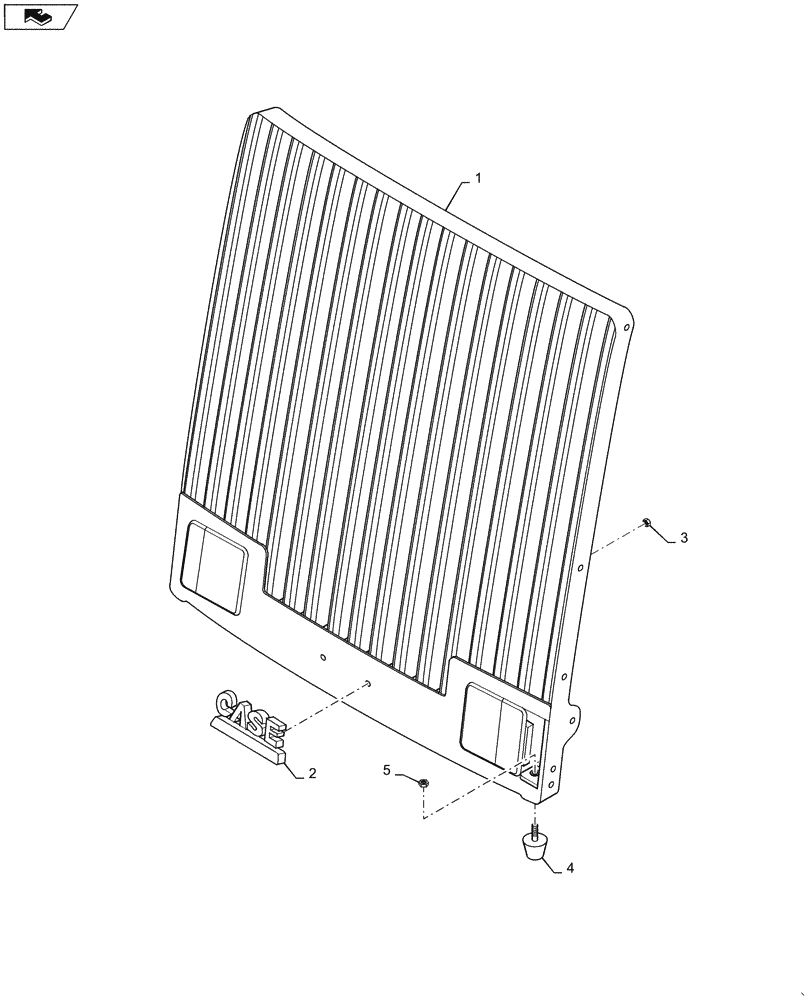 Схема запчастей Case 821E - (09-29) - HOOD - GRILLE (09) - CHASSIS