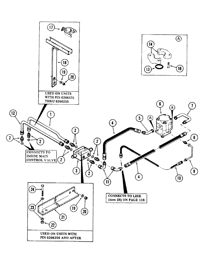 Схема запчастей Case 35 - (144) - SWING MOTOR TUBING (35) - HYDRAULIC SYSTEMS