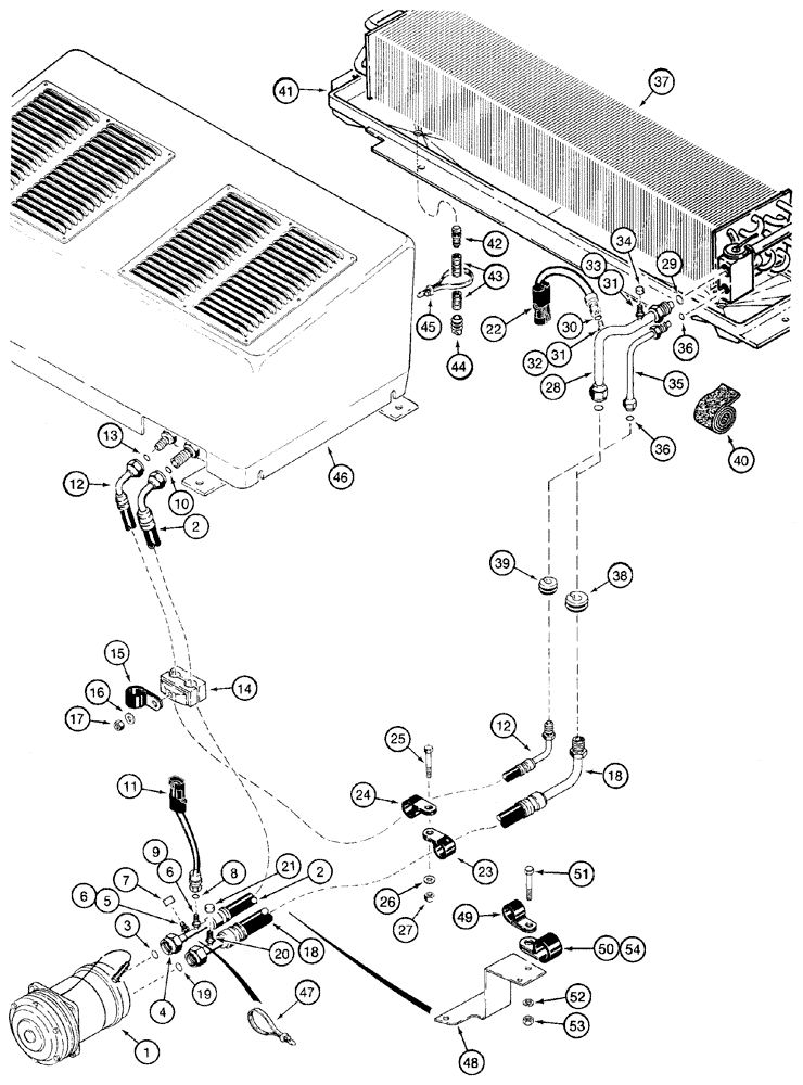 Схема запчастей Case 821C - (09-64) - AIR CONDITIONING (09) - CHASSIS