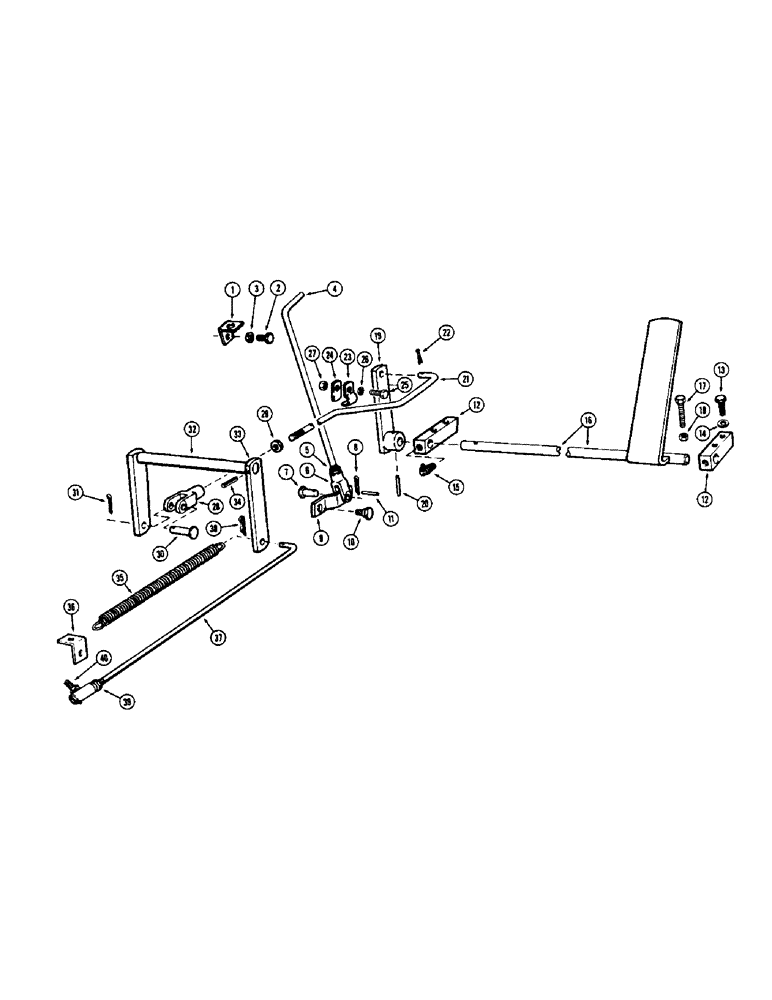 Схема запчастей Case W7 - (088) - THROTTLE CONTROL LINKAGE, (DIESEL) (02) - ENGINE