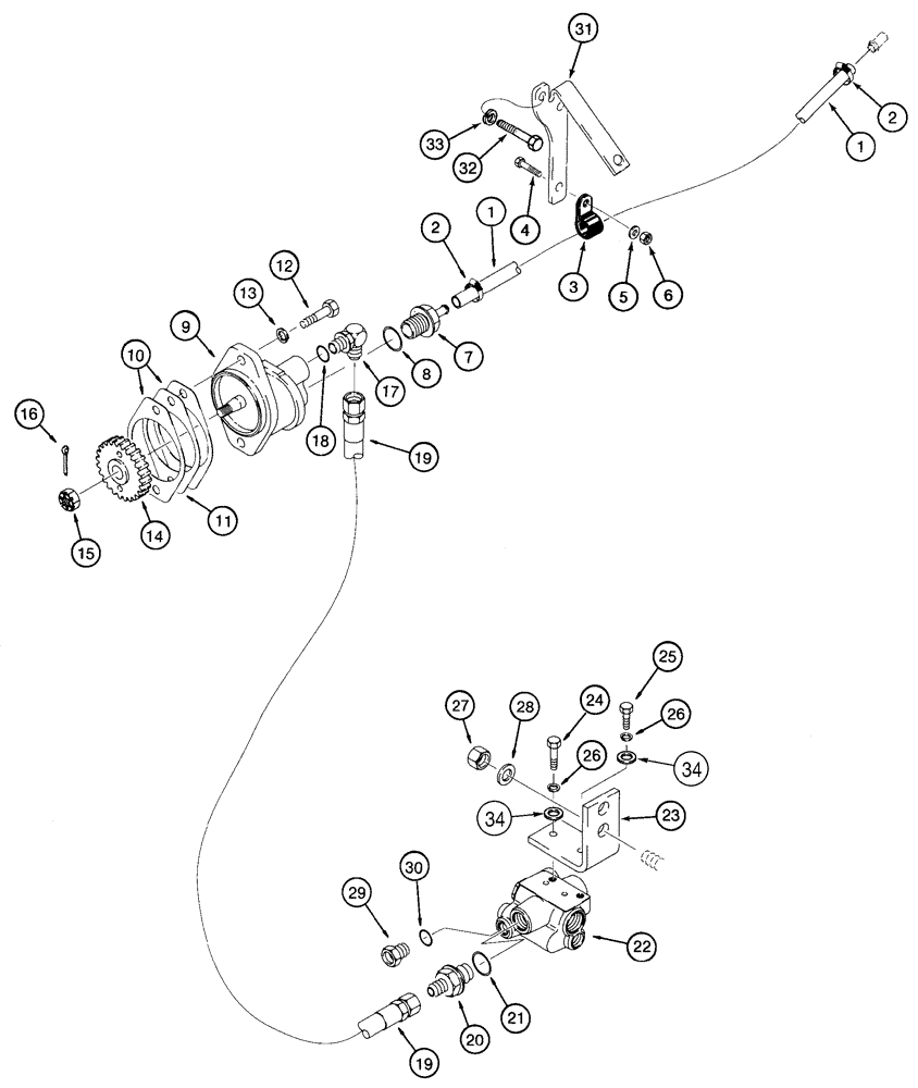 Схема запчастей Case 621C - (07-006) - HYDRAULICS - BRAKE, MAIN, RESERVOIR TO PUMP TO ACCUMULATOR VALVE (07) - BRAKES