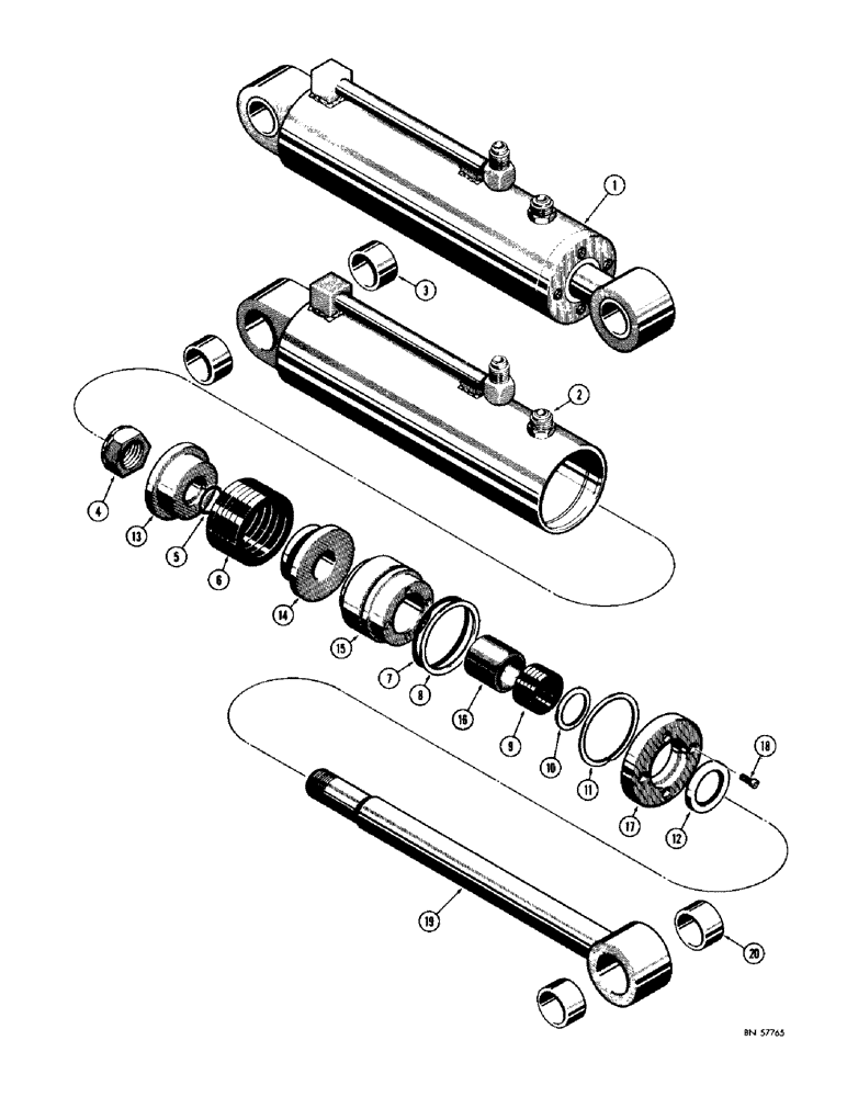 Схема запчастей Case 1000D - (294) - D38853 ULRICH CLAM CYLINDER (07) - HYDRAULIC SYSTEM