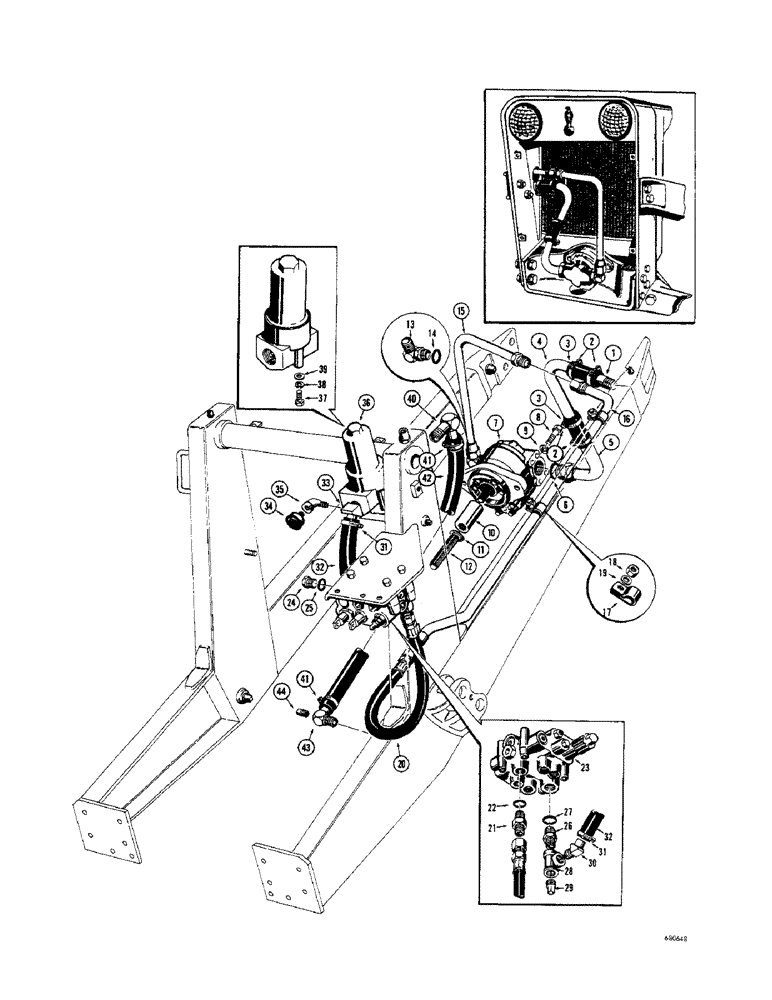 Схема запчастей Case 33S - (034) - LOADER PRIMARY HYDRAULICS, BEFORE LOADER SN. 4200725 