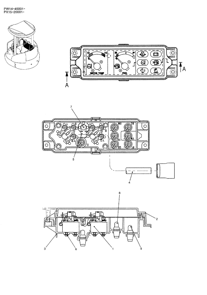 Схема запчастей Case CX36B - (01-073) - GUARD ASSY, CLUSTER (05) - SUPERSTRUCTURE