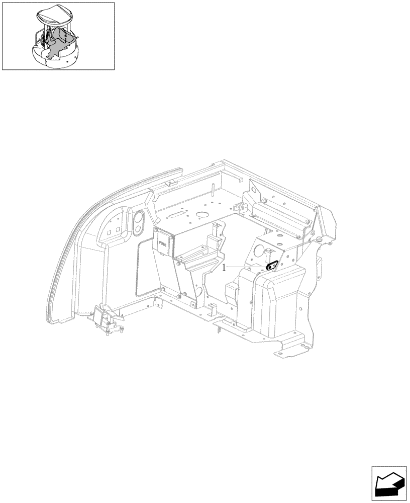 Схема запчастей Case CX27B - (1.070[13]) - CONTROL OPERATOR (01) - Section 1