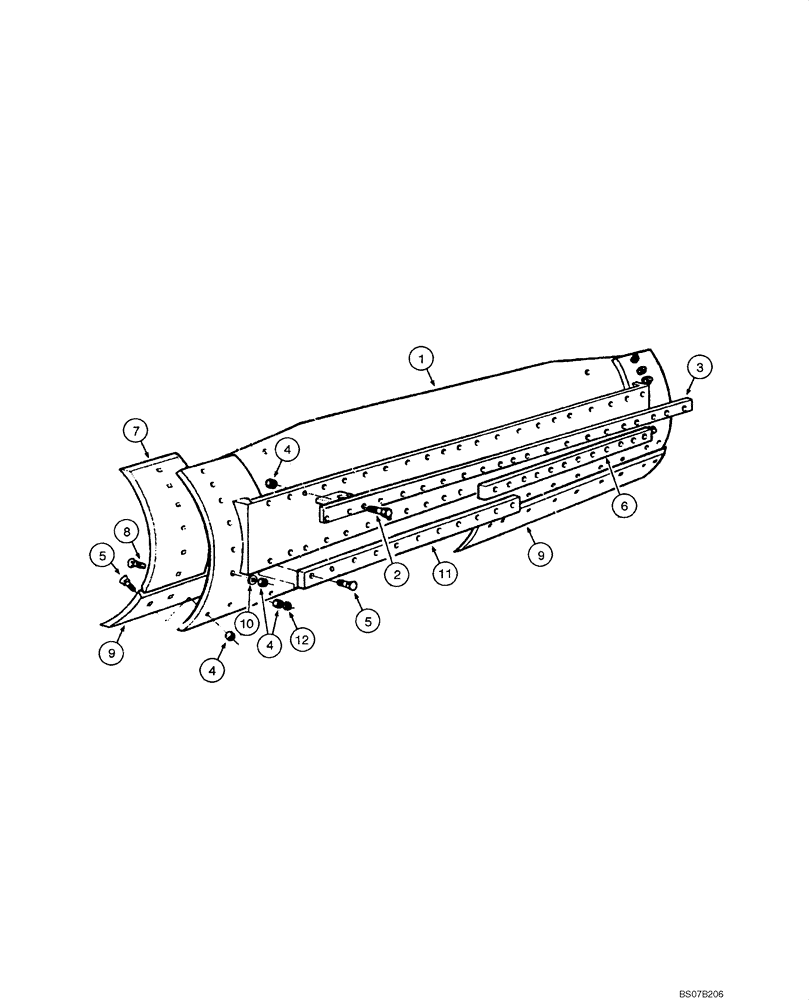 Схема запчастей Case 845 DHP - (09.10[00]) - BLADE - ASSEMBLY (12 FEET) (09) - CHASSIS