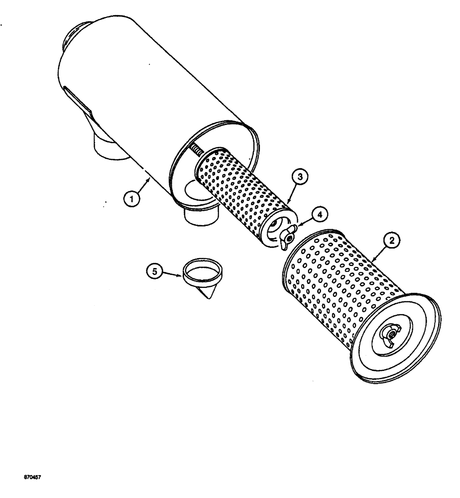 Схема запчастей Case 688 - (2-10) - AIR CLEANER COMPONENTS (02) - ENGINE