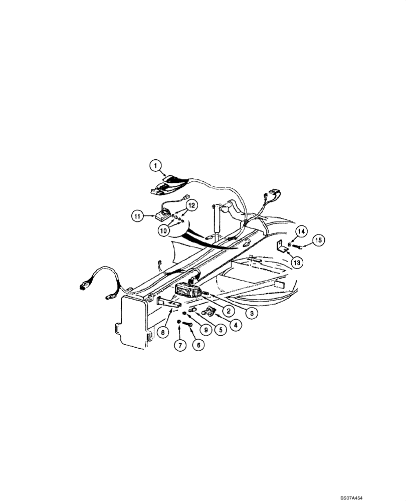 Схема запчастей Case 885 - (04.19[00]) - HEADLIGHTS - FRONT CHASSIS (04) - ELECTRICAL SYSTEMS