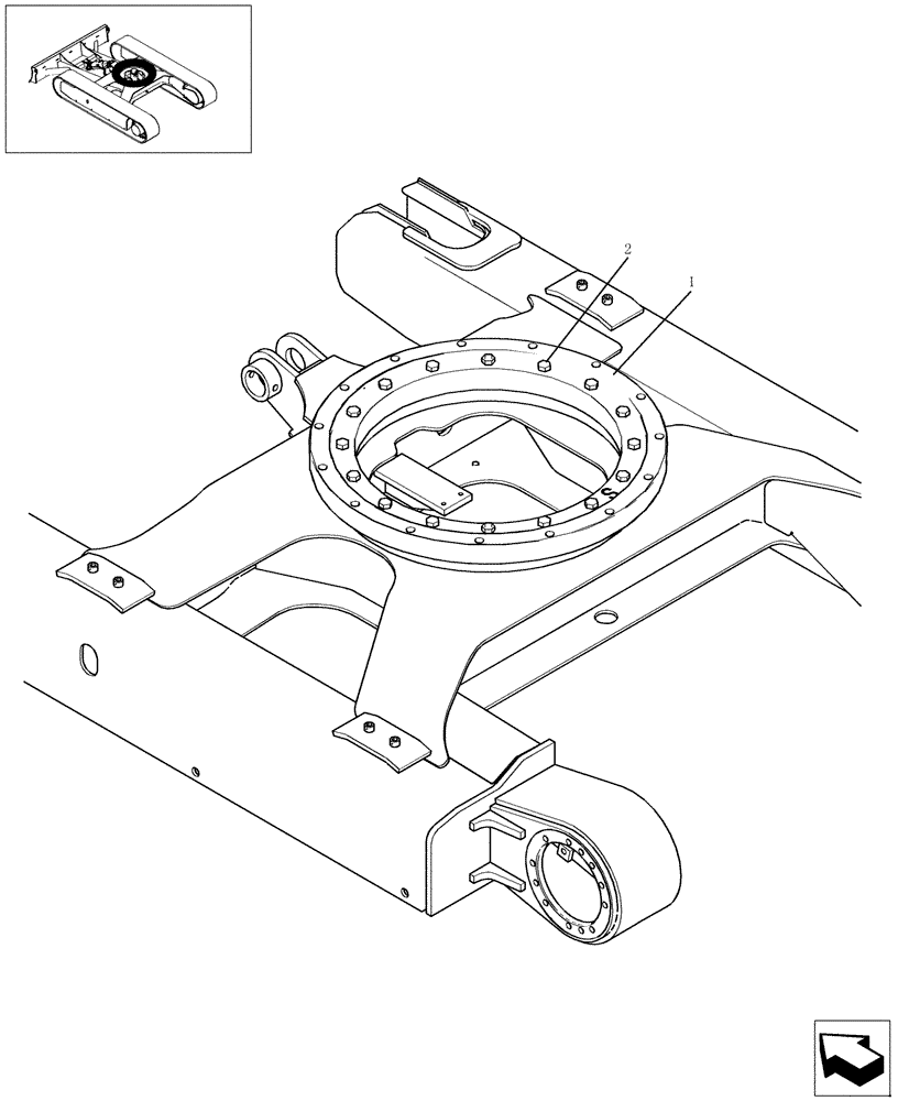 Схема запчастей Case CX20B - (340-01[1]) - LOWER FRAME (39) - FRAMES AND BALLASTING