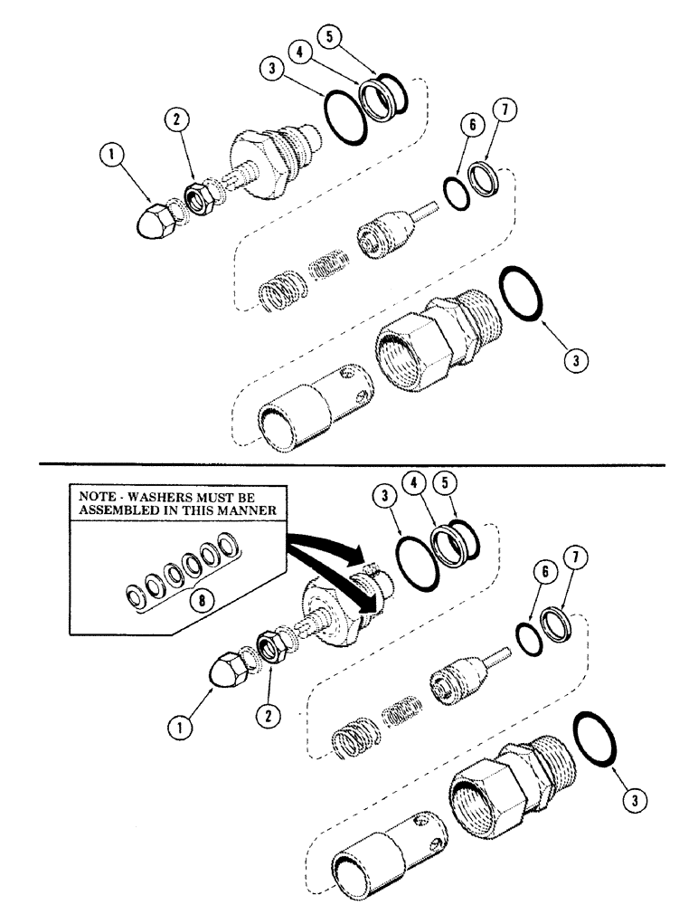 Схема запчастей Case 40 - (242) - PORT RELIEF (35) - HYDRAULIC SYSTEMS