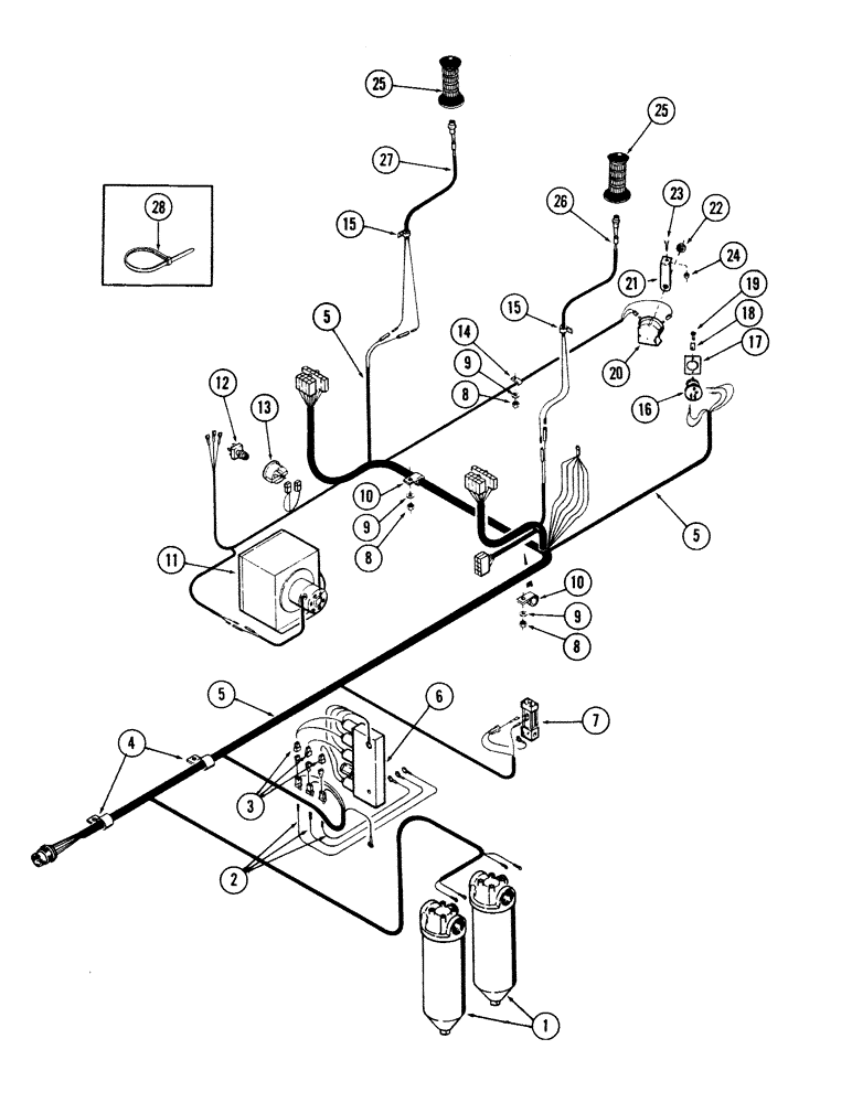 Схема запчастей Case 50 - (4-088) - CAB AND TURNTABLE HARNESS (04) - ELECTRICAL SYSTEMS