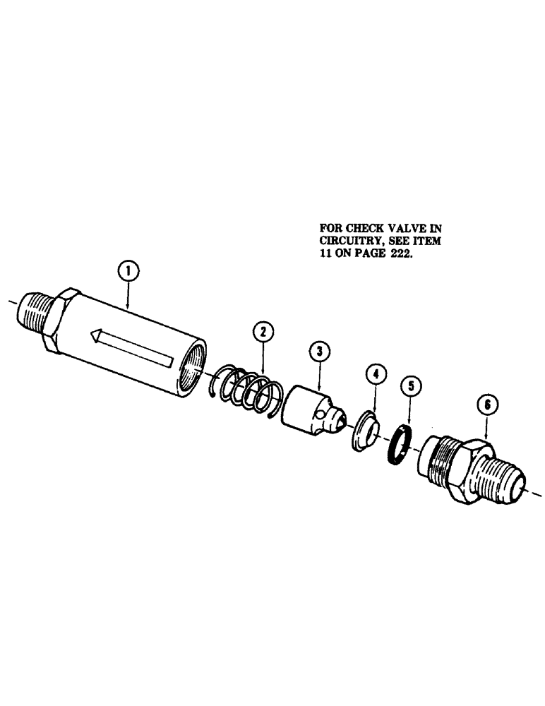 Схема запчастей Case 880B - (224) - CHECK VALVE, (USED ON UNITS WITH OPTIONAL LONG UNDERCARRIAGE) (07) - HYDRAULIC SYSTEM