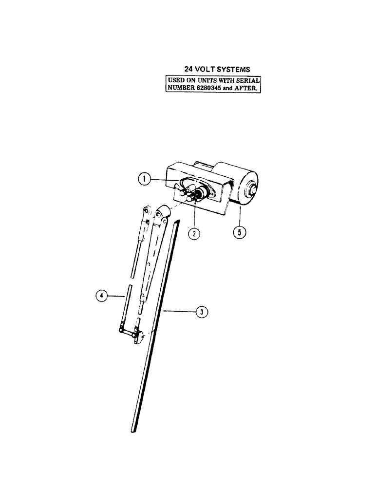 Схема запчастей Case 50 - (092[1]) - WINDSHIELD WIPER KIT (24 VOLT SYSTEMS) (USED ON SOME UNITS W/ CAB SN. A306825 AND BEFORE) (55) - ELECTRICAL SYSTEMS