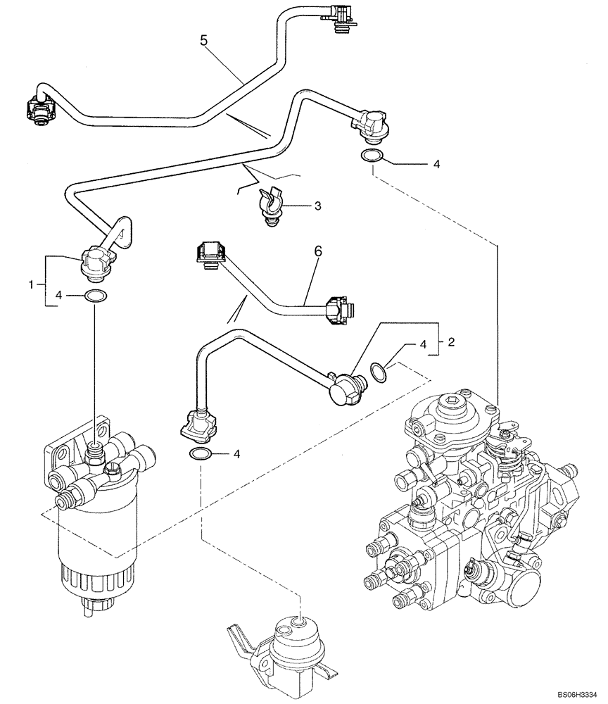 Схема запчастей Case 650K - (03-12) - FUEL INJECTION SYSTEM (03) - FUEL SYSTEM