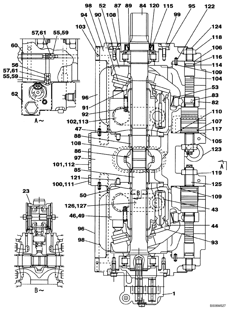 Схема запчастей Case CX210B - (08-92) - KRJ15970 PUMP ASSY, HYDRAULIC - PISTON (08) - HYDRAULICS