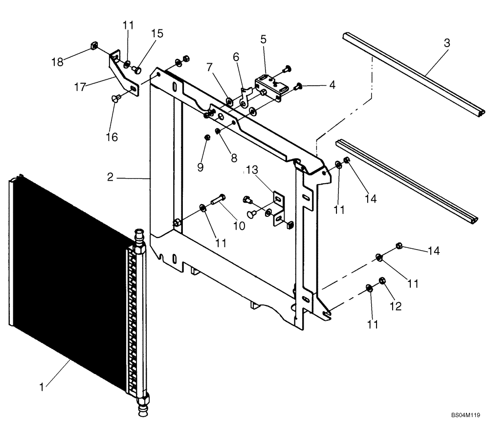 Схема запчастей Case 440 - (06-01) - OIL COOLER - MOUNTING (06) - POWER TRAIN