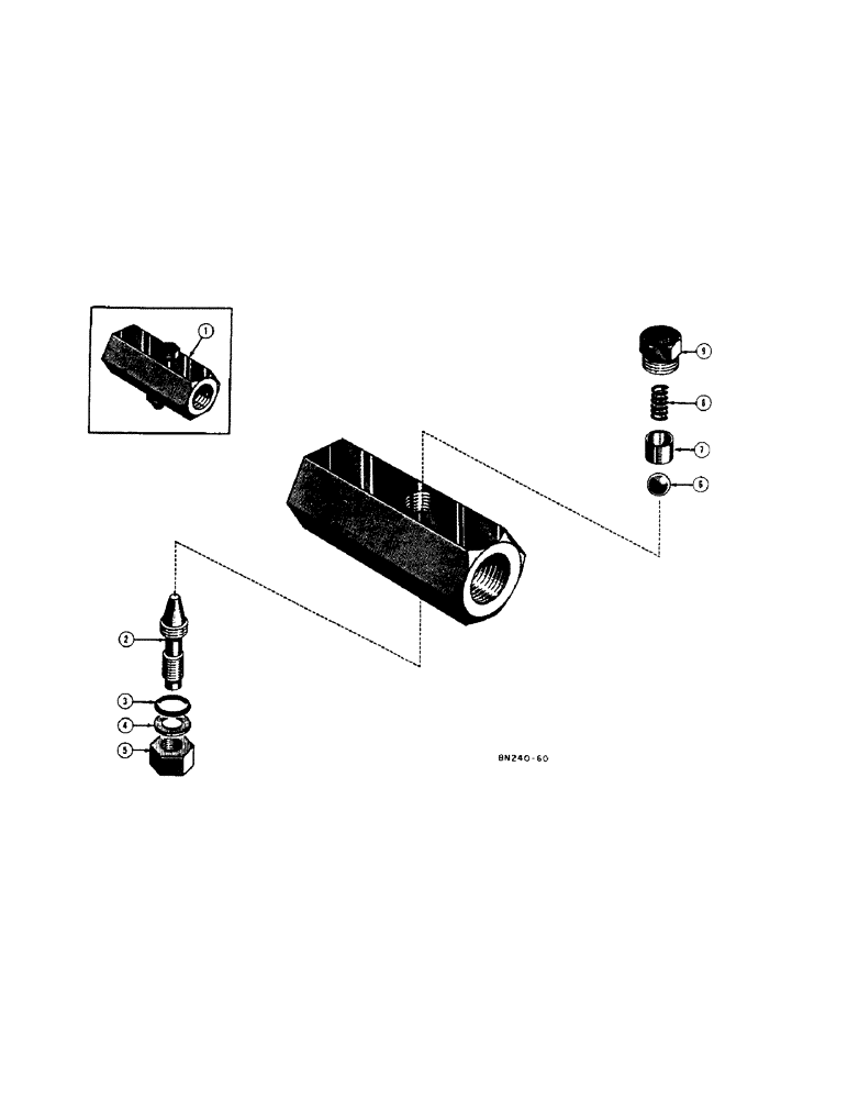 Схема запчастей Case 320 - (82) - 60374 FLOW CONTROL VALVE (00) - COMPLETE MACHINE