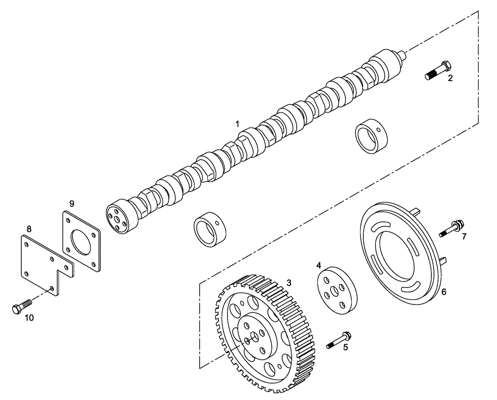 Схема запчастей Case 335 - (01A04010157[001]) - ENGINE - TIMING SYSTEM (87363399) (01) - ENGINE