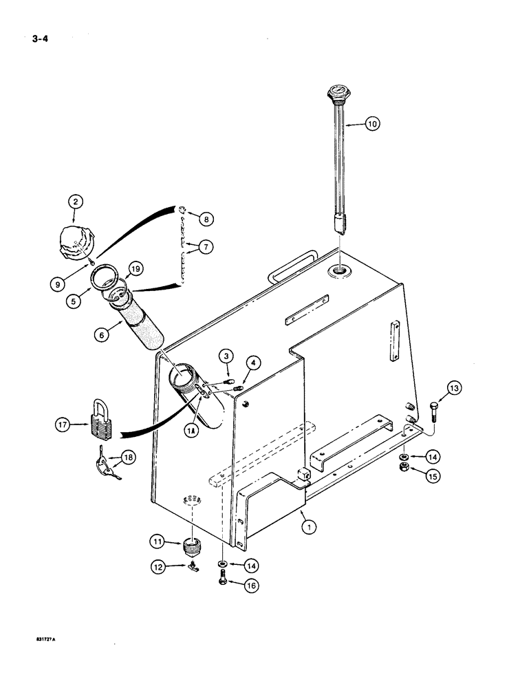 Схема запчастей Case 550 - (3-04) - FUEL TANK (03) - FUEL SYSTEM