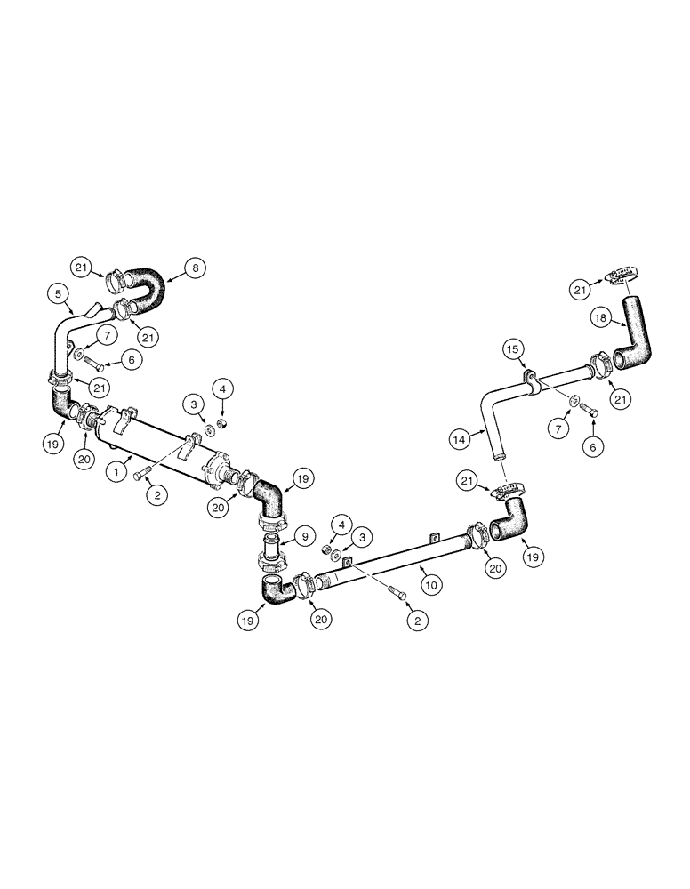 Схема запчастей Case 885 AWD - (06-44[01]) - TRANSMISSION - OIL COOLING SYSTEM (06) - POWER TRAIN