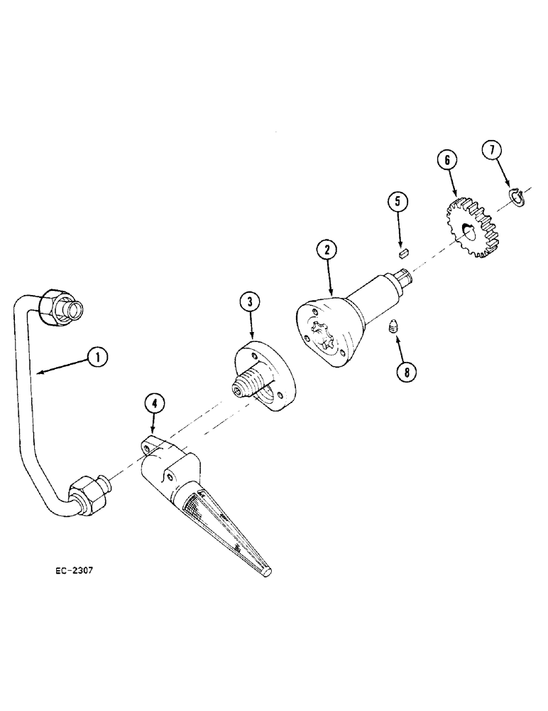 Схема запчастей Case 380B - (6-200) - TRANSFER PUMP, SYNCHROMESH DRIVE (06) - POWER TRAIN