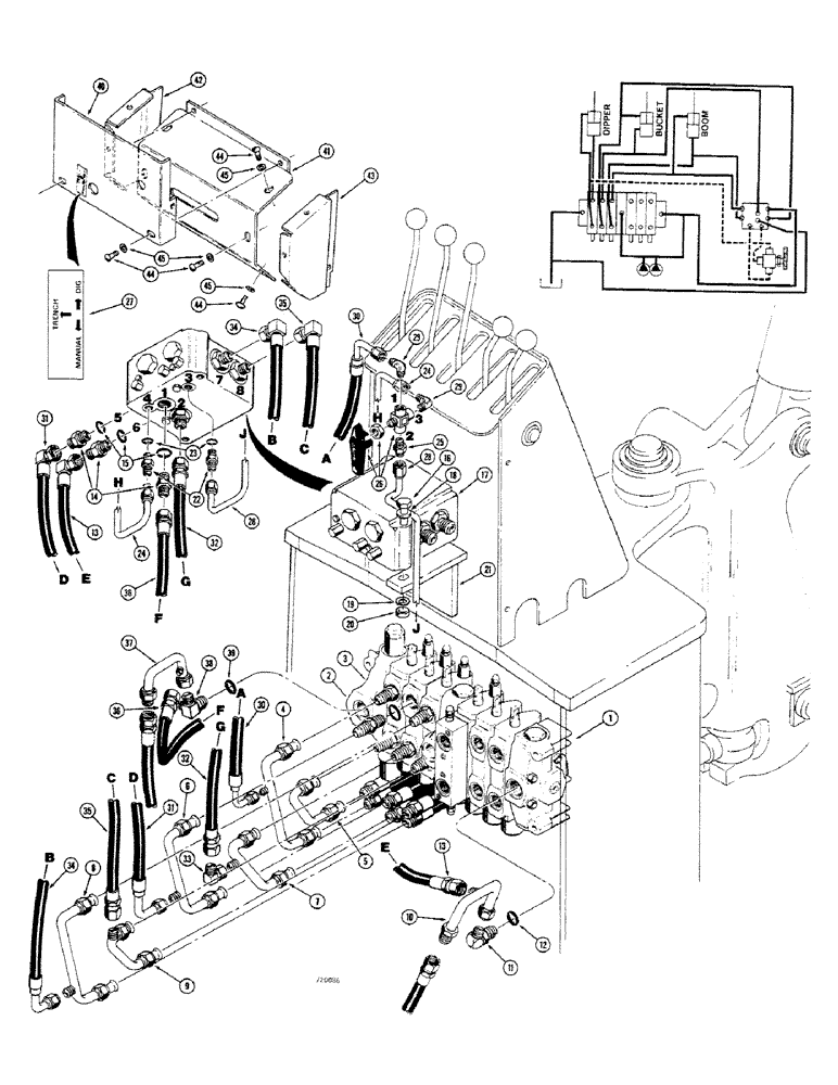 Схема запчастей Case 680CK - (234) - HYDRA-GUIDE CONTROLS, CONTROL TOWER CLOSURE PARTS, (REQUIRED (35) - HYDRAULIC SYSTEMS