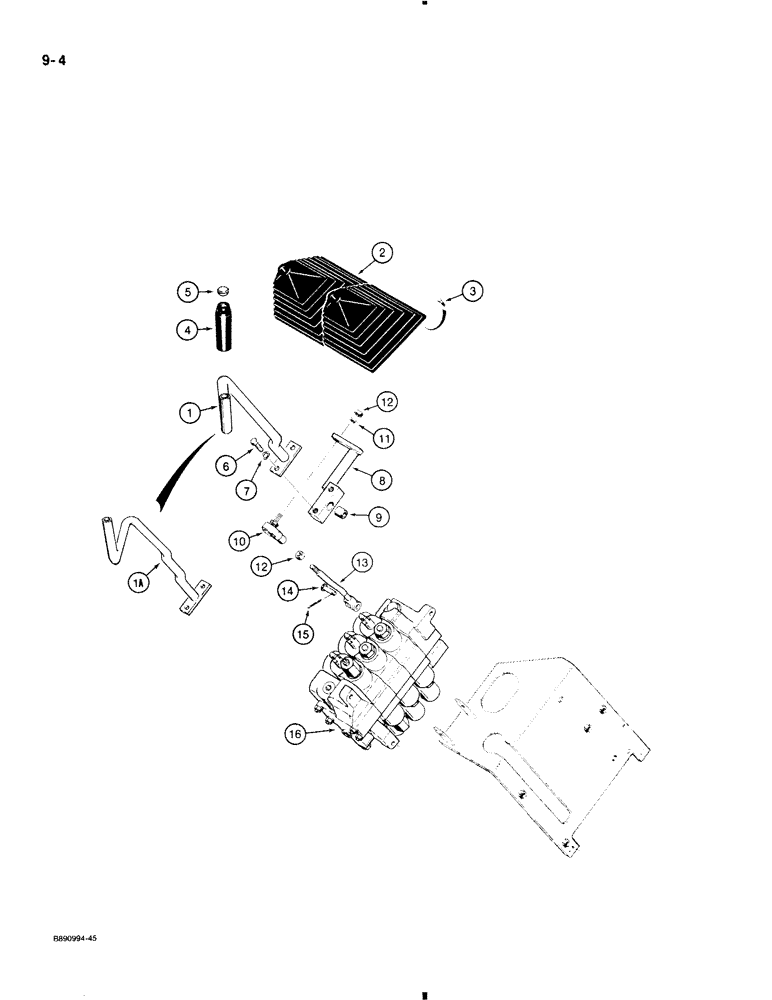 Схема запчастей Case 580K - (9-004) - LOADER CONTROLS - CLAM SPOOL (09) - CHASSIS/ATTACHMENTS