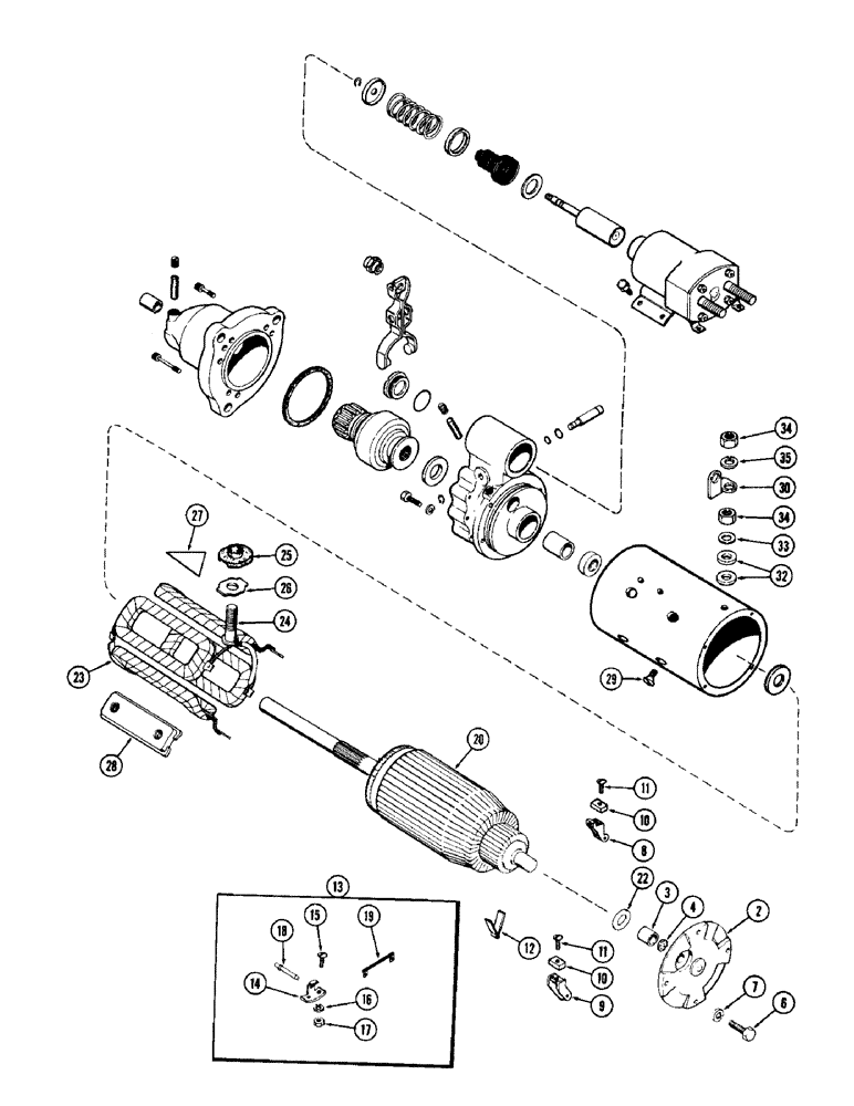 Схема запчастей Case 780 - (134) - L79906 STARTER (04) - ELECTRICAL SYSTEMS