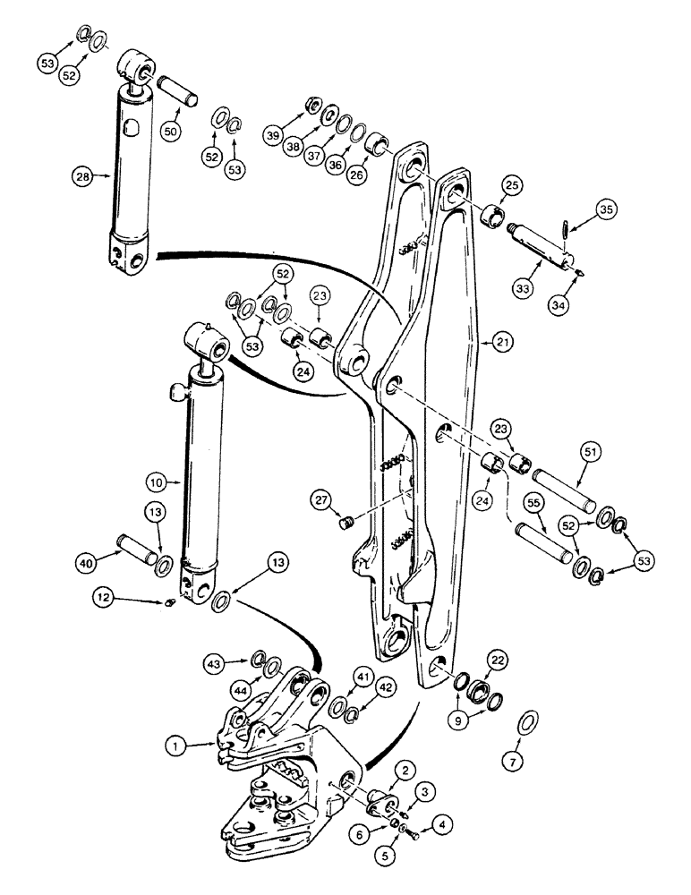 Схема запчастей Case 580SK - (9-052) - SWING TOWER AND BOOM, FOR INTEGRAL AND SIDESHIFT BACKHOE (09) - CHASSIS/ATTACHMENTS