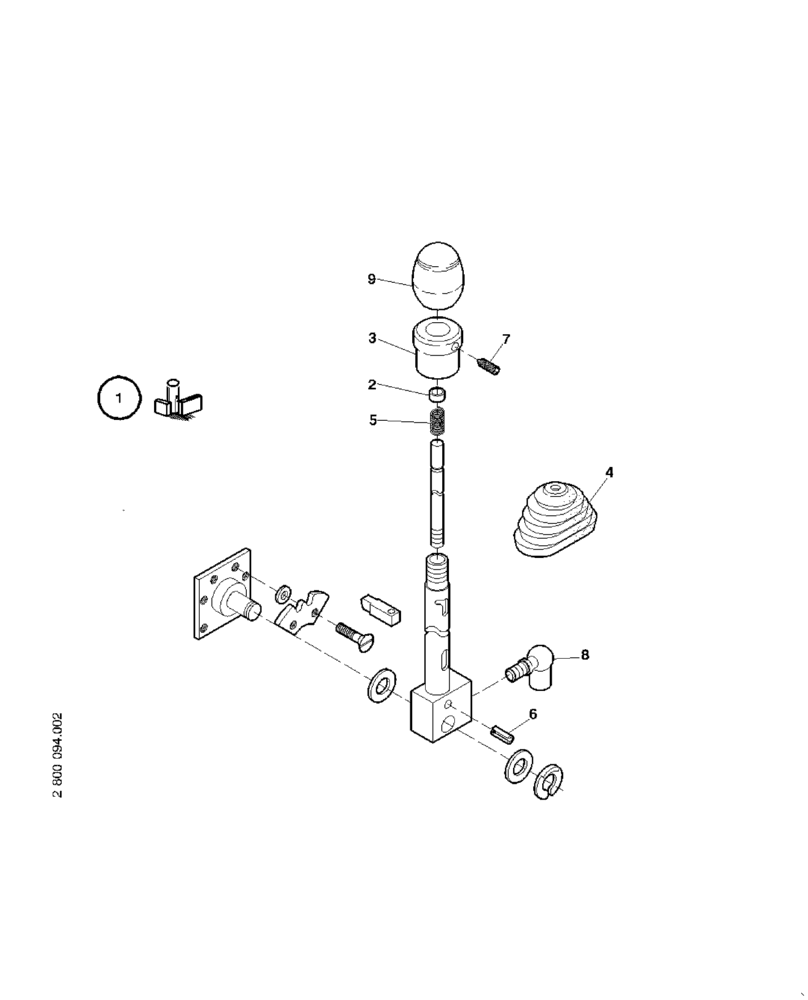 Схема запчастей Case 221D - (32.452[001]) - GEARSHIFT LEVER (OPTION) (S/N 581101-UP) (55) - ELECTRICAL SYSTEMS