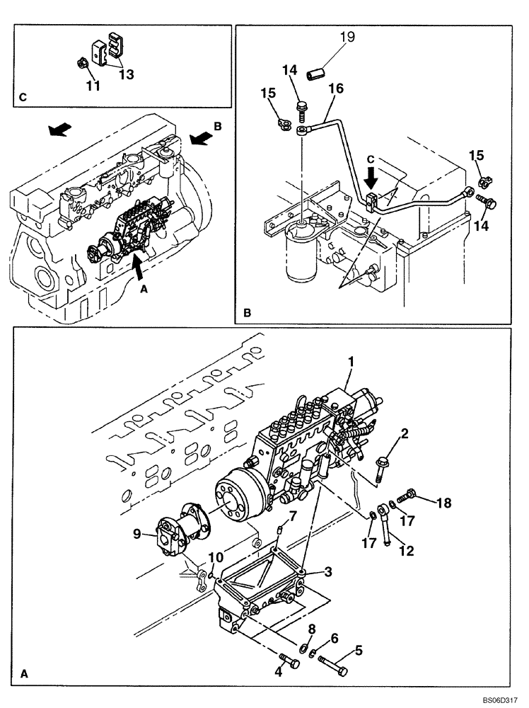 Схема запчастей Case CX800 - (03-07) - FUEL INJECTION PUMP (03) - FUEL SYSTEM