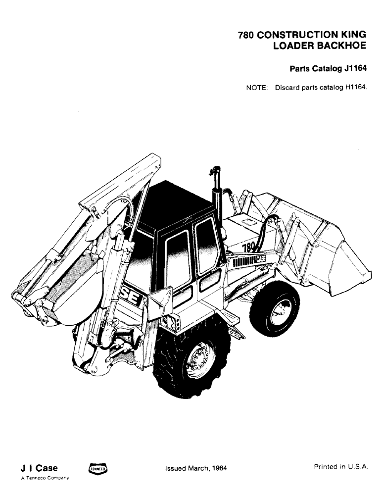 Схема запчастей Case 780 - (001) - 780 CONSTRUCTION KING LOADER BACKHOE (00) - PICTORIAL INDEX